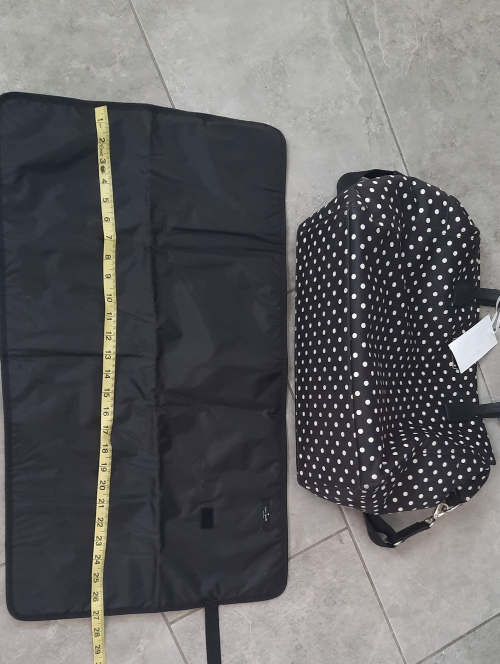 Kate Spade Black Tote Diaper Bag with White Dots - Picture 5 of 16